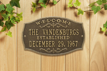 Brookfield Welcome Anniversary Plaque